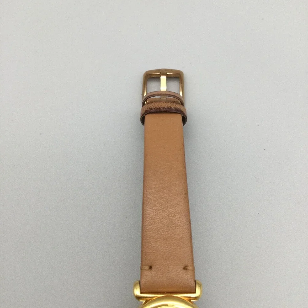 Avon Watch Women 24mm MOP Floral Dial Gold Tone Leather Band New Battery - Picture 9 of 15